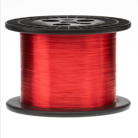 REMINGTON INDUSTRIES Magnet Wire, Enameled Copper Wire, 32 AWG, 10 Lbs, 50030' Length, 0.0087" Diameter, Red 32SNS10